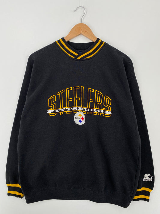 90's STARTER x PITTSBURGH STEELERS Size L Vintage NFL Sweat-Shirt / A9081