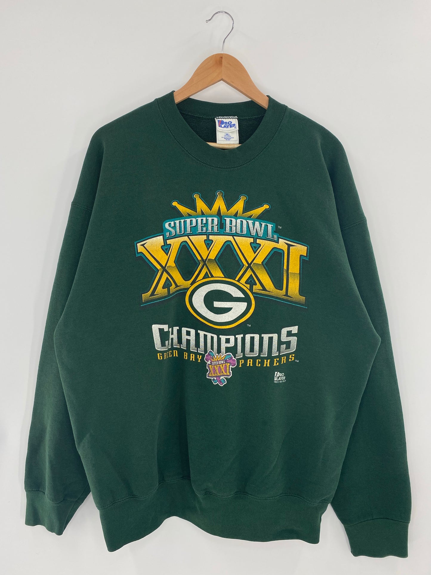 1997' GREEN BAY PACKERS Made in USA Size XXL Vintage NFL Sweat-shirt / K5276