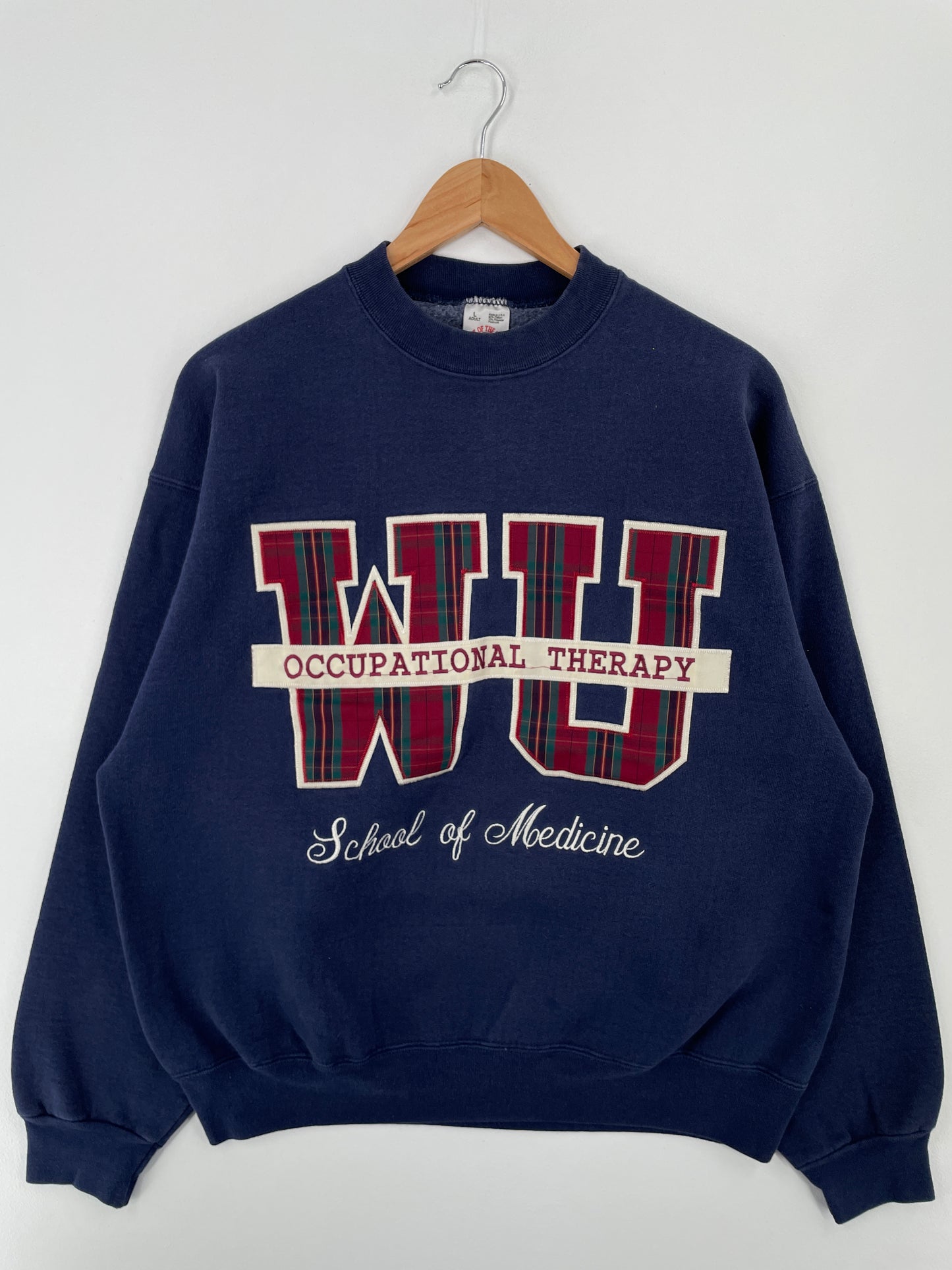 90's WASHINGTON UNIVERSITY SCHOOL OF MEDICINE Made in USA Size L Vintage College Sweat-shirt / A9018