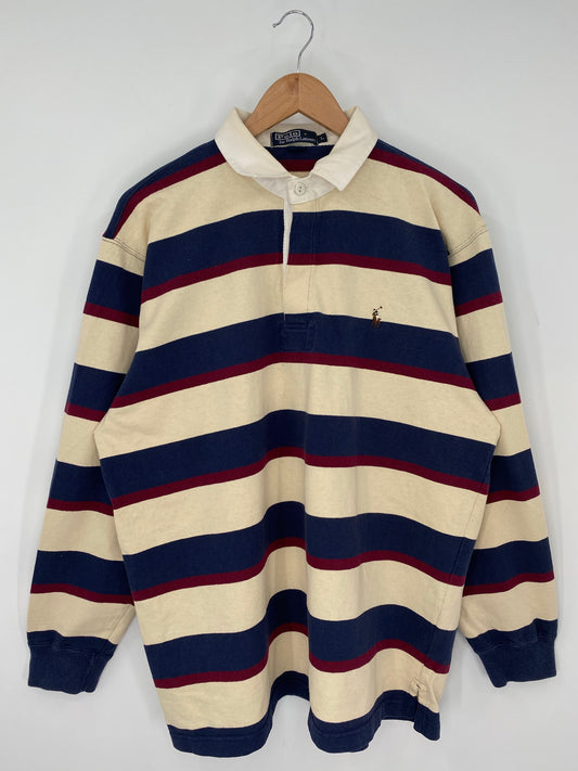 90's POLO RALPH LAUREN Size L Vintage Rugby-Shirt / K9511