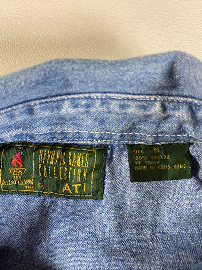 1996 ATLANTA OLYMPICS Size XL Vintage Button-Down Shirt / A4747