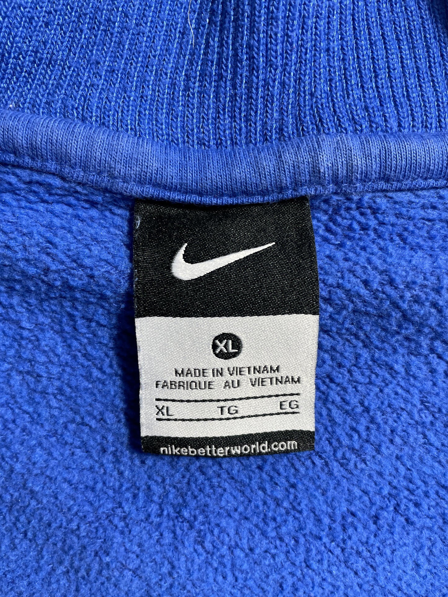 Vintage NIKE x BCU Size XL College Half Zip Sweat-shirt / E923