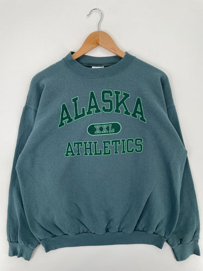 90’s ALASKA ATHLETICS Size L Vintage Sweat-Shirt / A1822