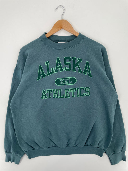 90’s ALASKA ATHLETICS Size L Vintage Sweat-Shirt / A1822