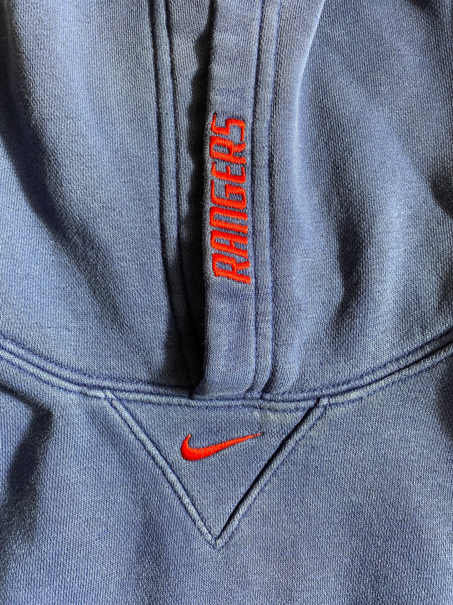 00’ NIKE NEW YORK RANGERS Size L Vintage NHL Hoodie Sweat-Shirt / K4778