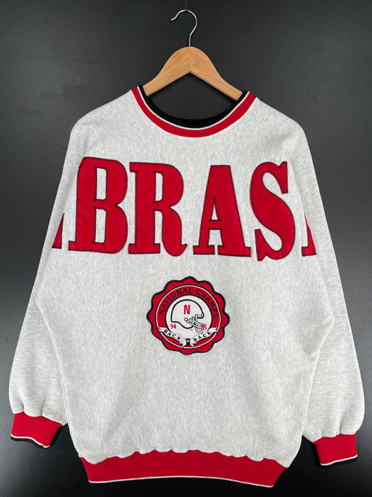 90's NEBRASKA Made in USA Size L Vintage College Sweat-Shirt / E6245S