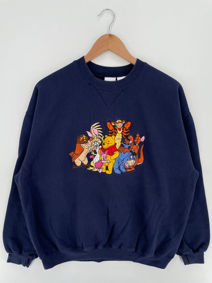 00' DISNEY POOH Size M Vintage Sweat-Shirt / A2323