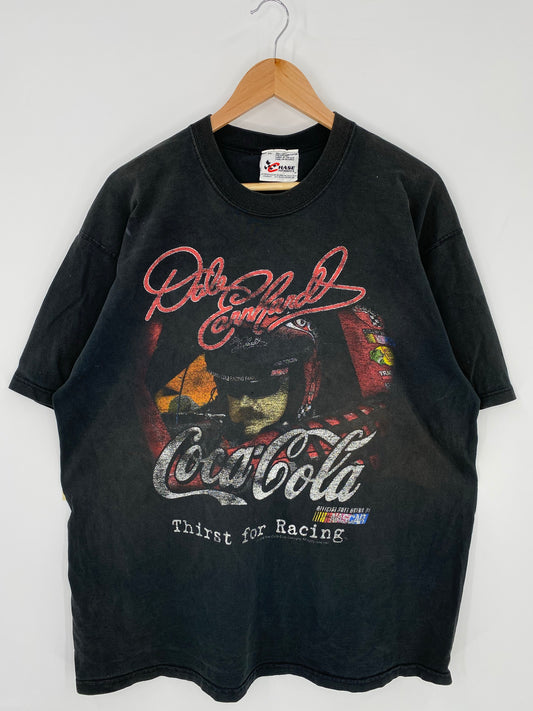 Vintage NASCAR DOLE EARNHARDT COCA COLA Made in USA Size XL Racing T-Shirt / K6034