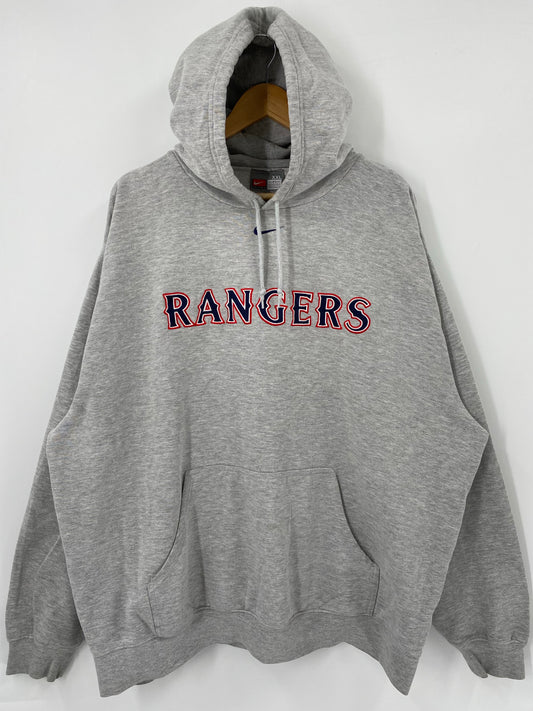 90’s NIKE RANGERS Size XXL Vintage MLB Hoodie Sweat-Shirt / K4776