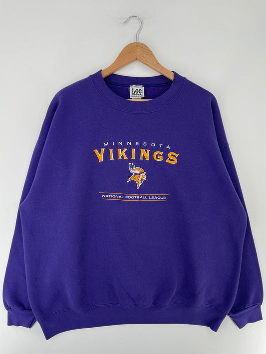 90’s MINNESOTA VIKINGS Size XL Vintage NFL Sweat-Shirt / E6064S
