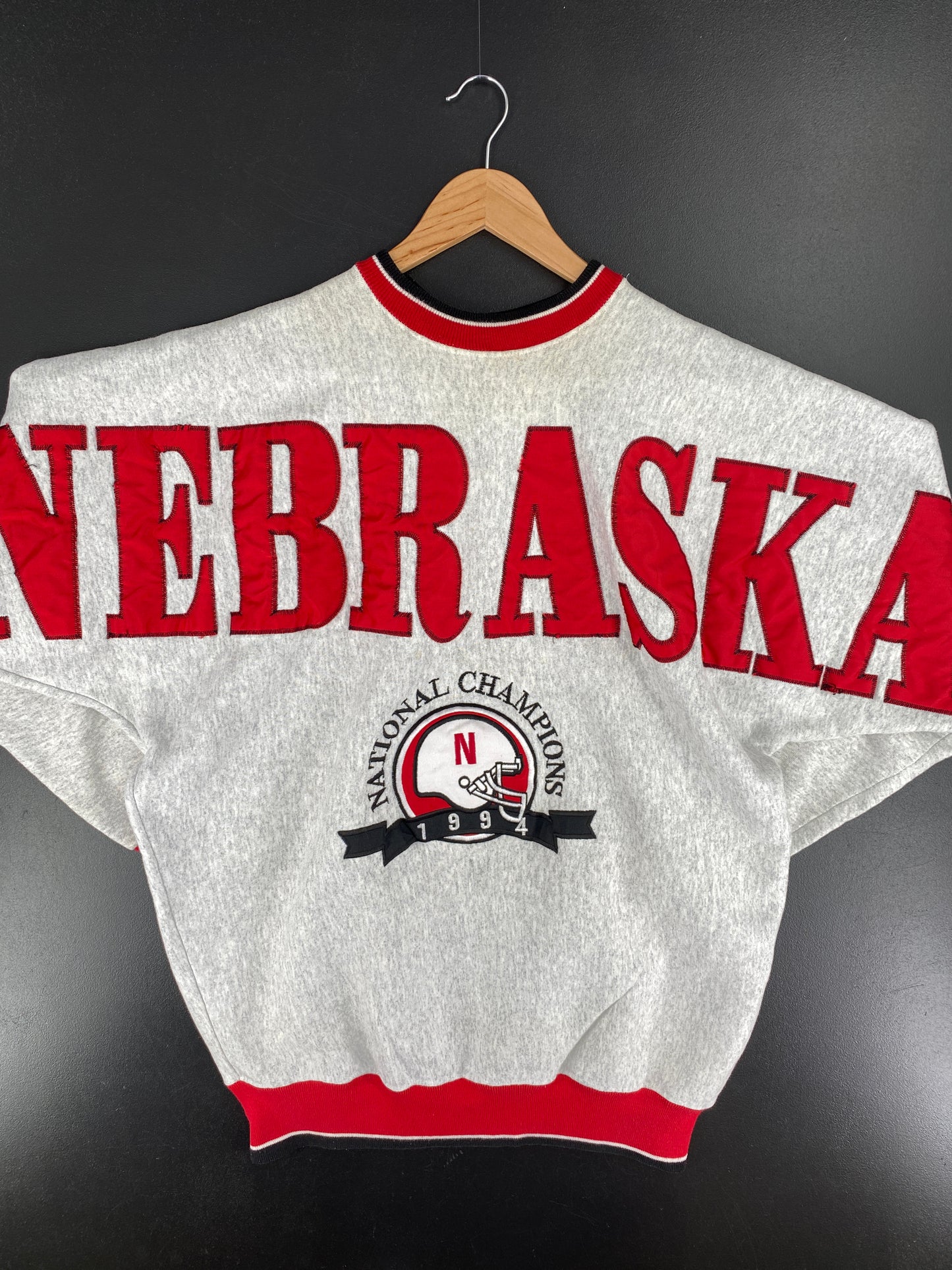 90's NEBRASKA UNIVERSITY Made in USA Size L Vintage College Sweat-Shirt / A6025