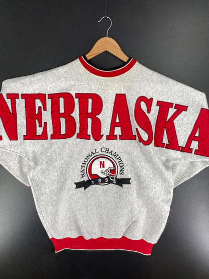 90's NEBRASKA UNIVERSITY Made in USA Size L Vintage College Sweat-Shirt / A6025