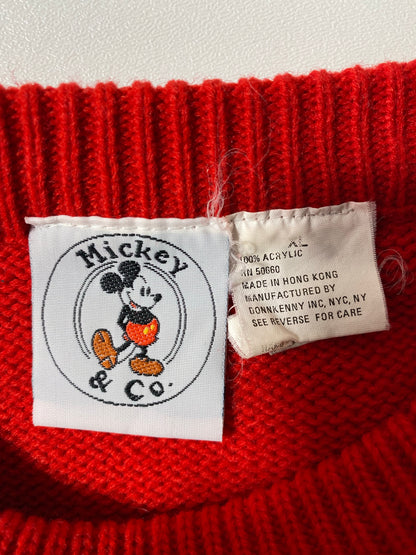 90's DISNEY MICKEY Size XL Vintage Knitwear / K7088