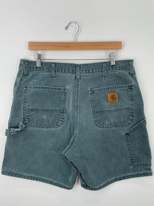 90's CARHARTT Made in USA Size W34xL7 Duck Shorts / A1500