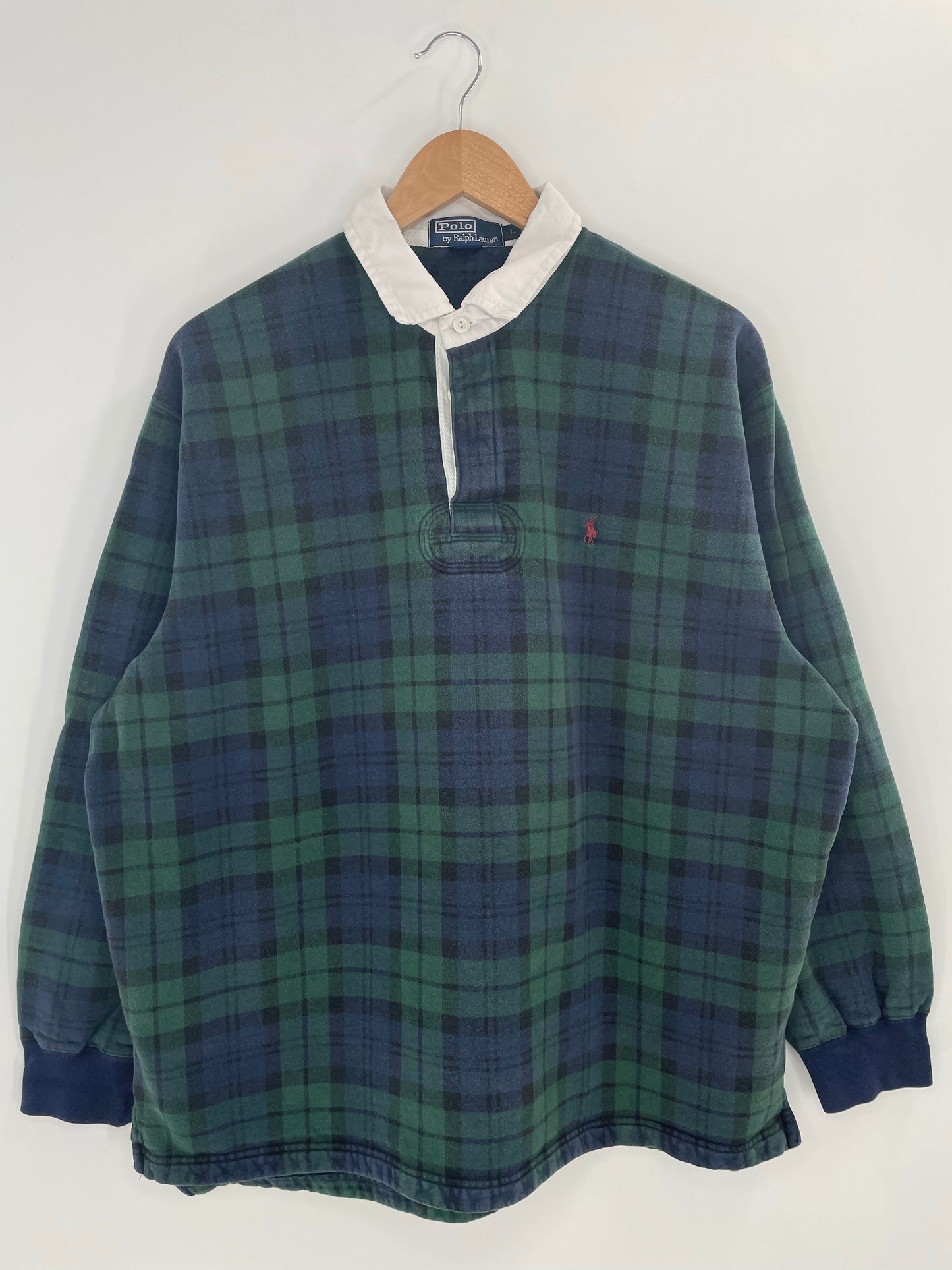90's POLO RALPH LAUREN Size L Vintage Rugby-Shirt / K7285