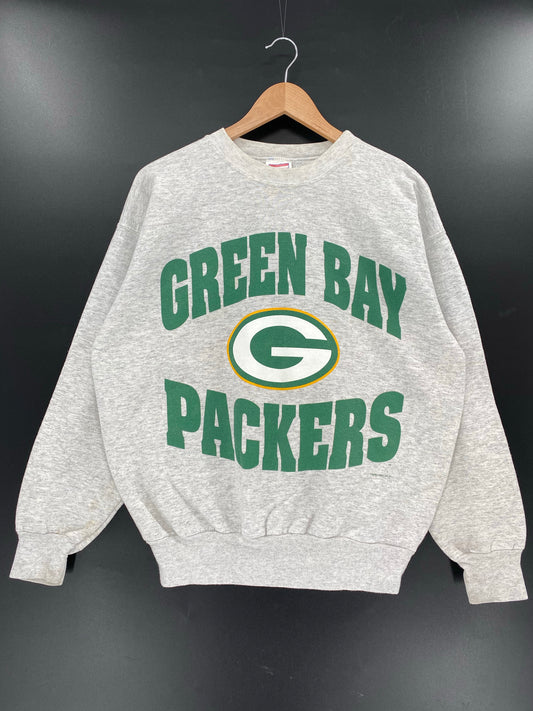 1997 GREEN BAY PACKERS Made in USA Size L Vintage NFL Hoodie Sweat-Shirt / K5487