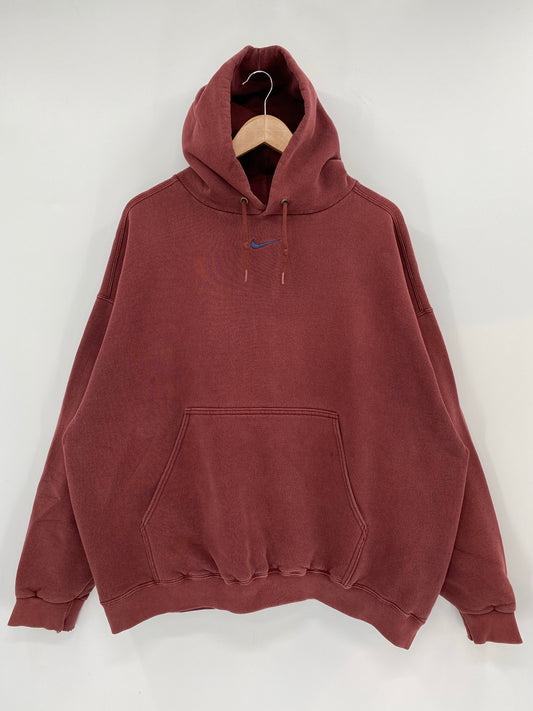 90's NIKE CENTER SWOOSH Made in USA Size XXL Vintage Hoodie Sweat-Shirt / K6711