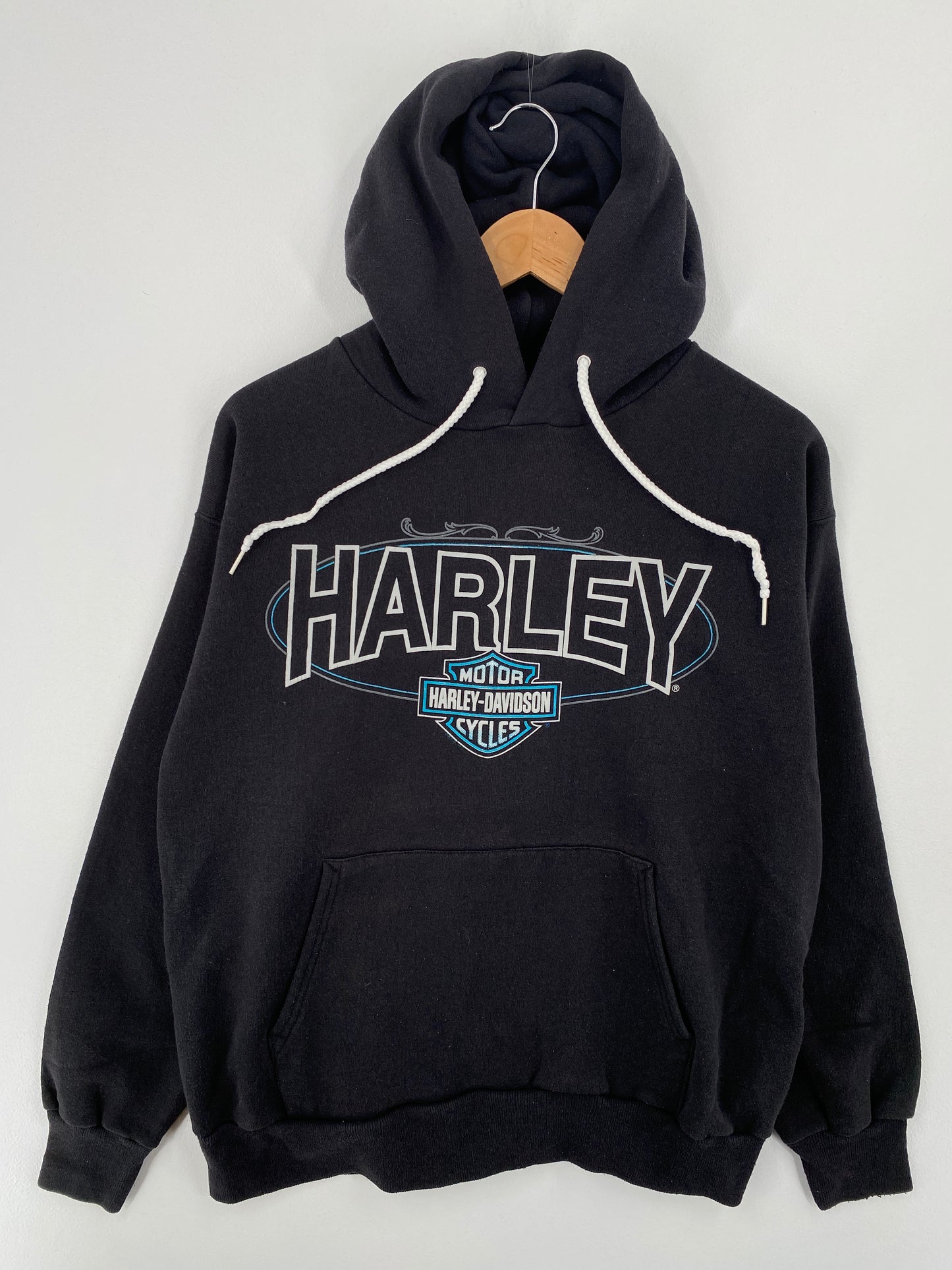 80’s HARLEY DAVIDSON (No tag) Approx. Size L Hoodie Sweat-Shirt / A9072
