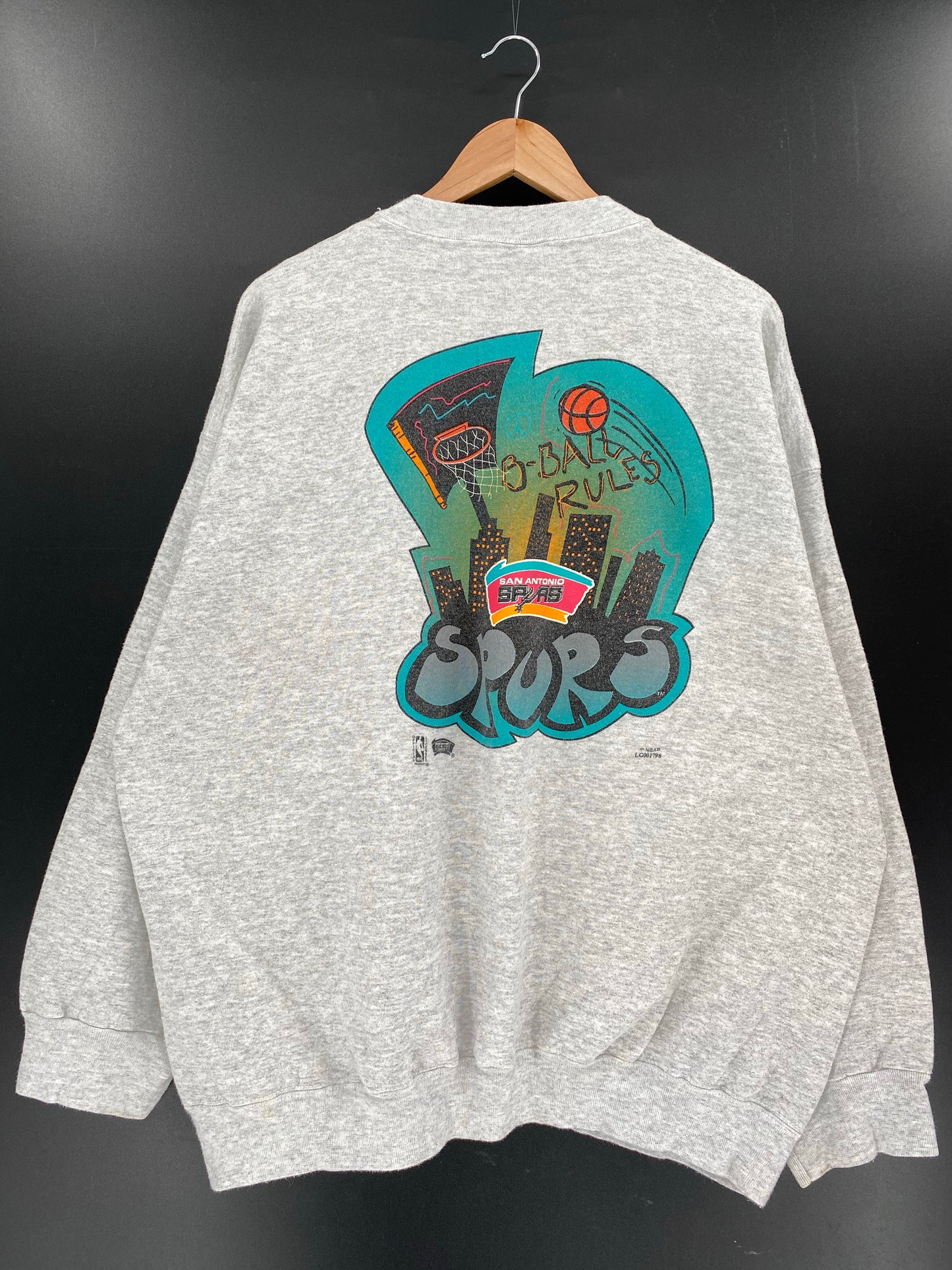 90's SAN ANTONIO SPURS Size XXXL Vintage NBA Sweat-Shirt / K5490