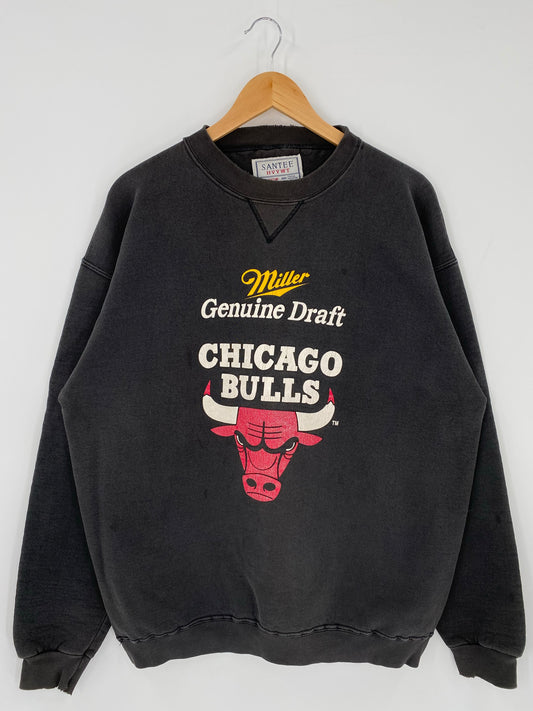 90’s CHICAGO BULLS Made in USA Size L NBA Sweat-shirt / K5274