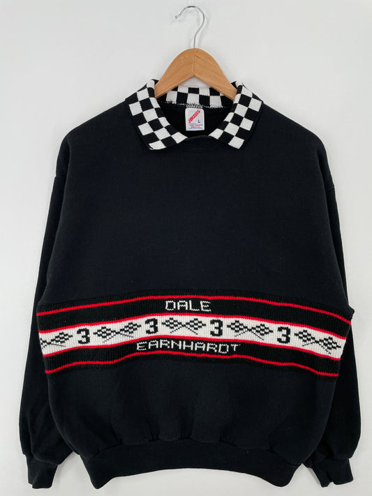 90's DALE EARNHARDT Made in USA Size L Vintage Racing Sweat-shirt / A8617