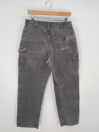 Vintage CARHARTT Size W30xL30 Double Knee Duck Pants / K9457