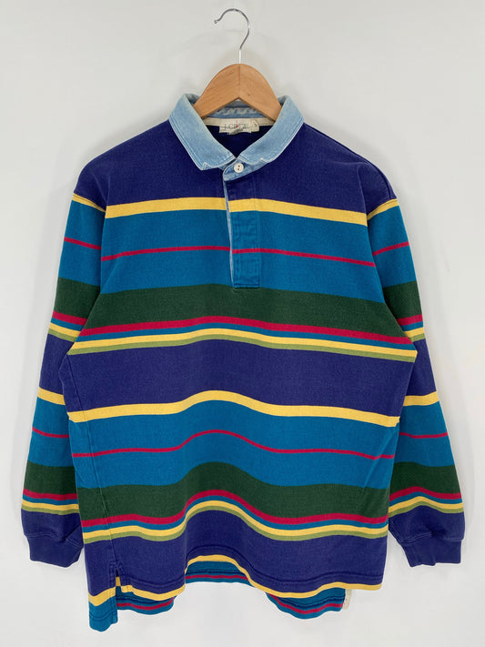 90’s J CREW Size M Rugby-Shirt / E111