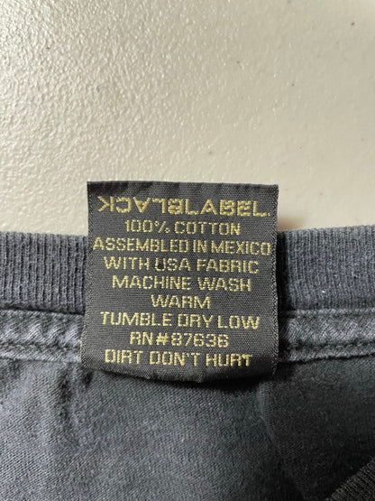 Vintage BLACK LABEL Size M Skate T-shirt / A7190
