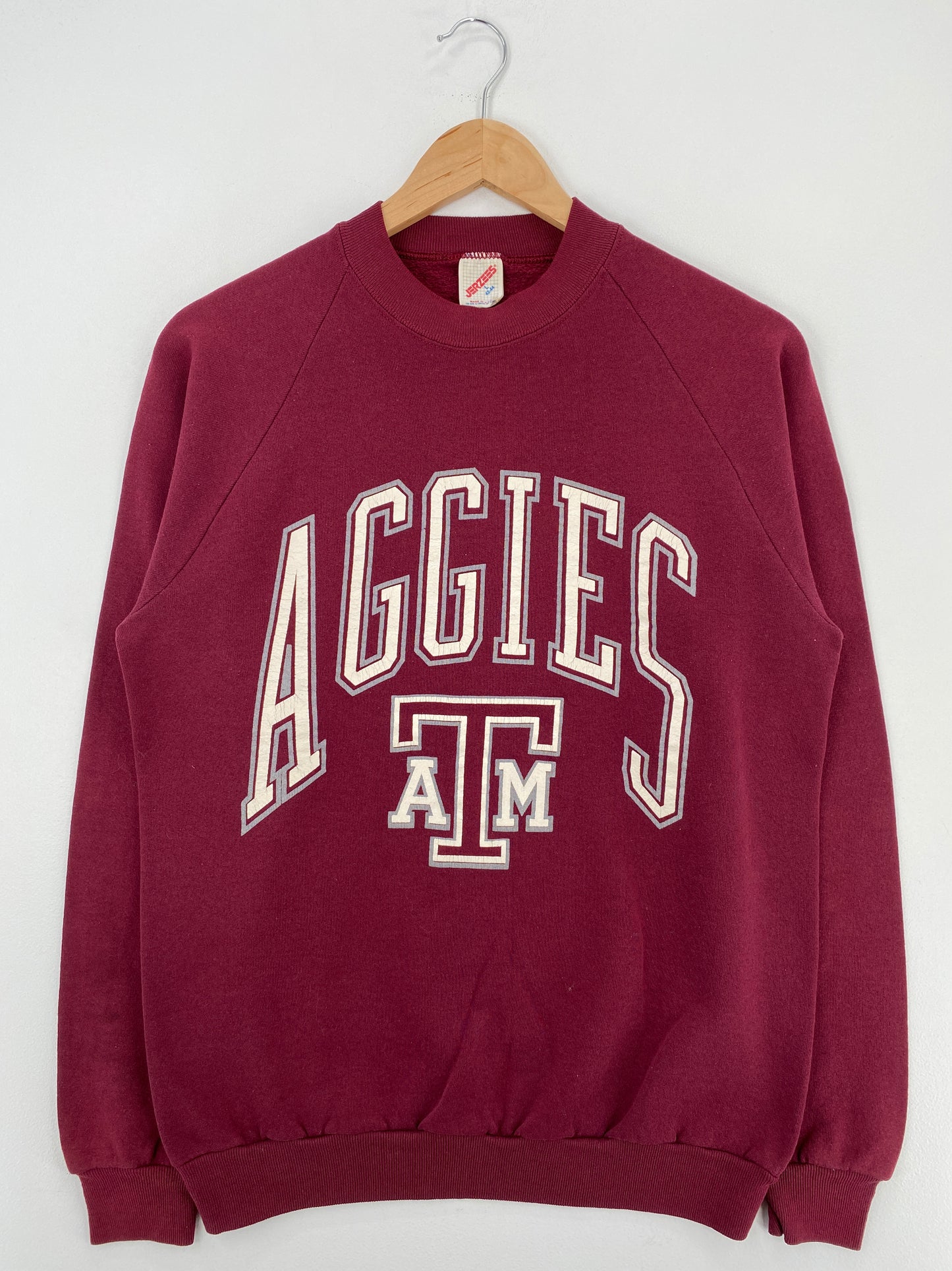 90's TEXAS A&M Made in USA Size L Vintage College Sweat-shirt / A4327