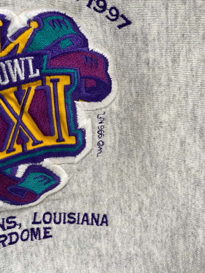 1997 SUPER BOWL GREEN BAY PACKERS Size L Vintage NFL Sweat-shirt / K6799
