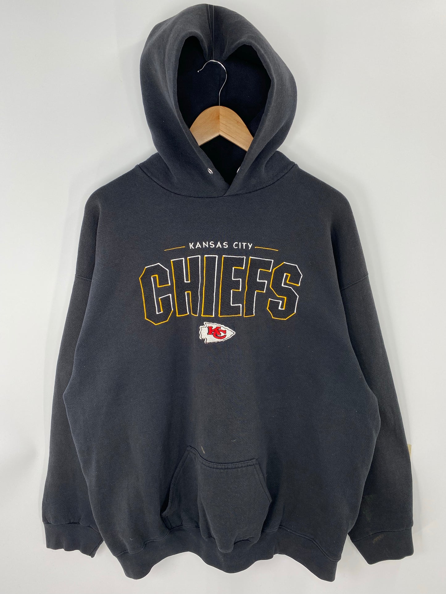 90's KANSAS CHIEFS Made in USA Size XXL Vintage NFL Hoodie Sweat-Shirt/ K8295