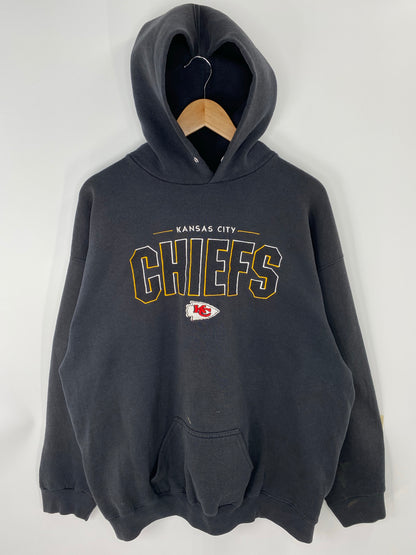 90's KANSAS CHIEFS Made in USA Size XXL Vintage NFL Hoodie Sweat-Shirt/ K8295