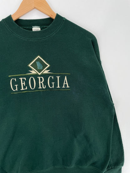 00' GEORGIA Size XL Vintage College Sweat-shirt / E2591S