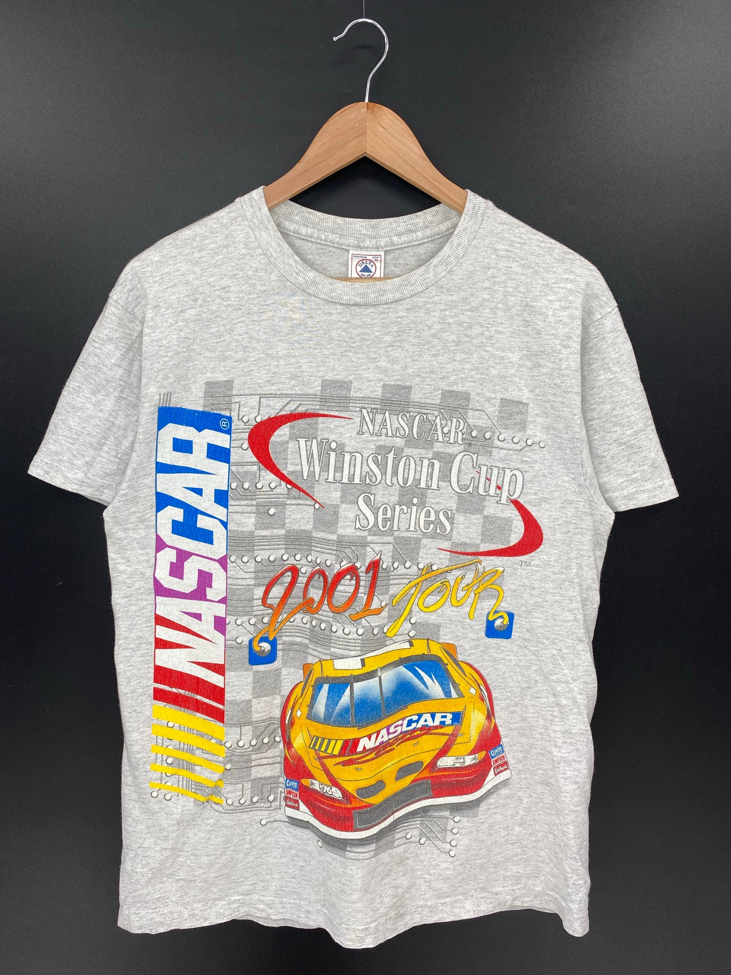 2001 NASCAR WINSTON CUP SERIES Size M Vintage Racing T-shirt / K7835