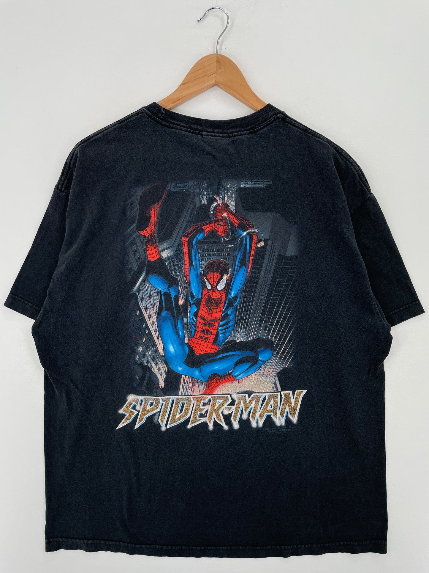 2002 SPIDER MAN MARVEL Size XL Vintage T-Shirt / A8100