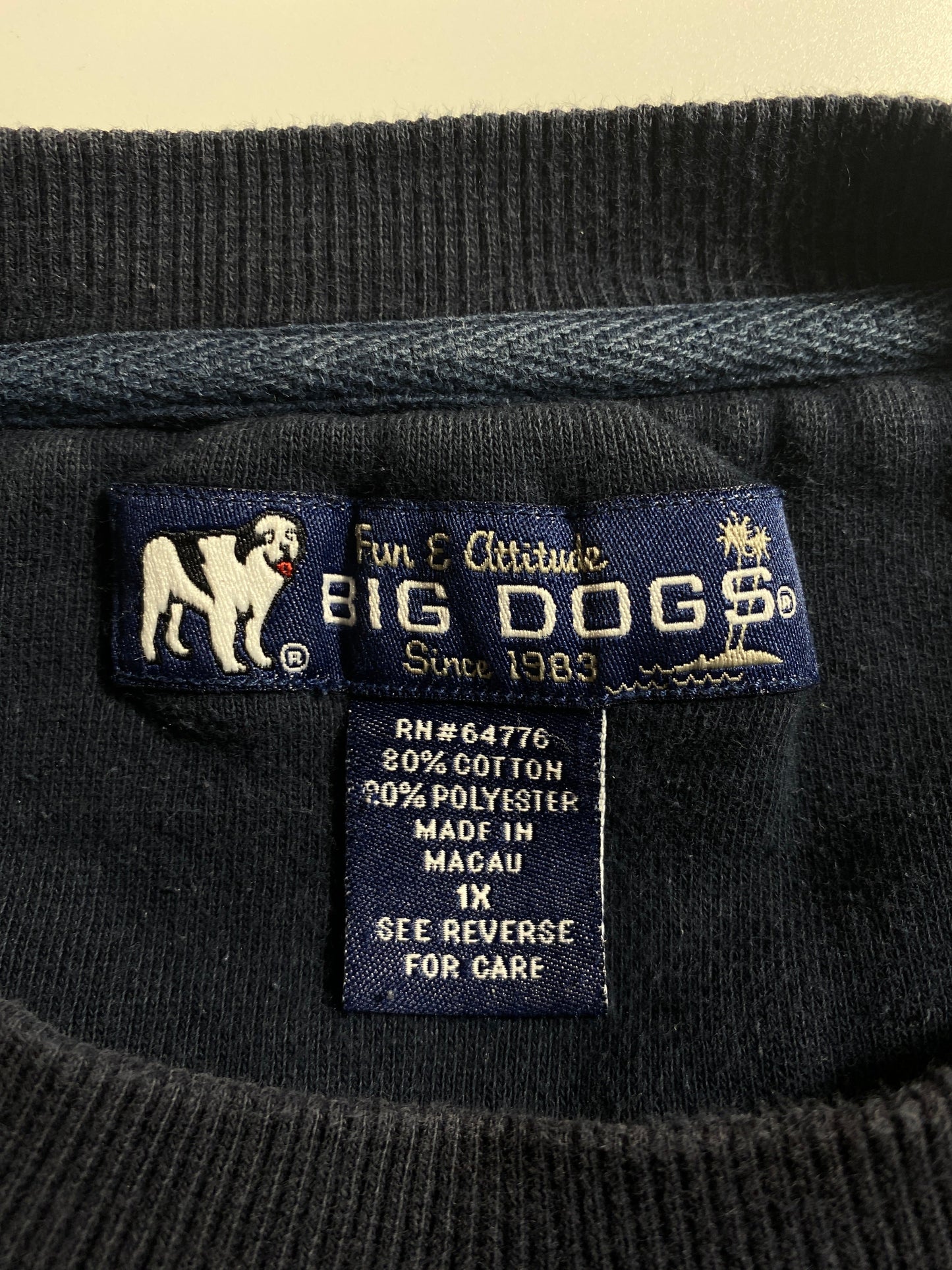Vintage BIG DOGS Size XL Sweat-Shirt / E1198