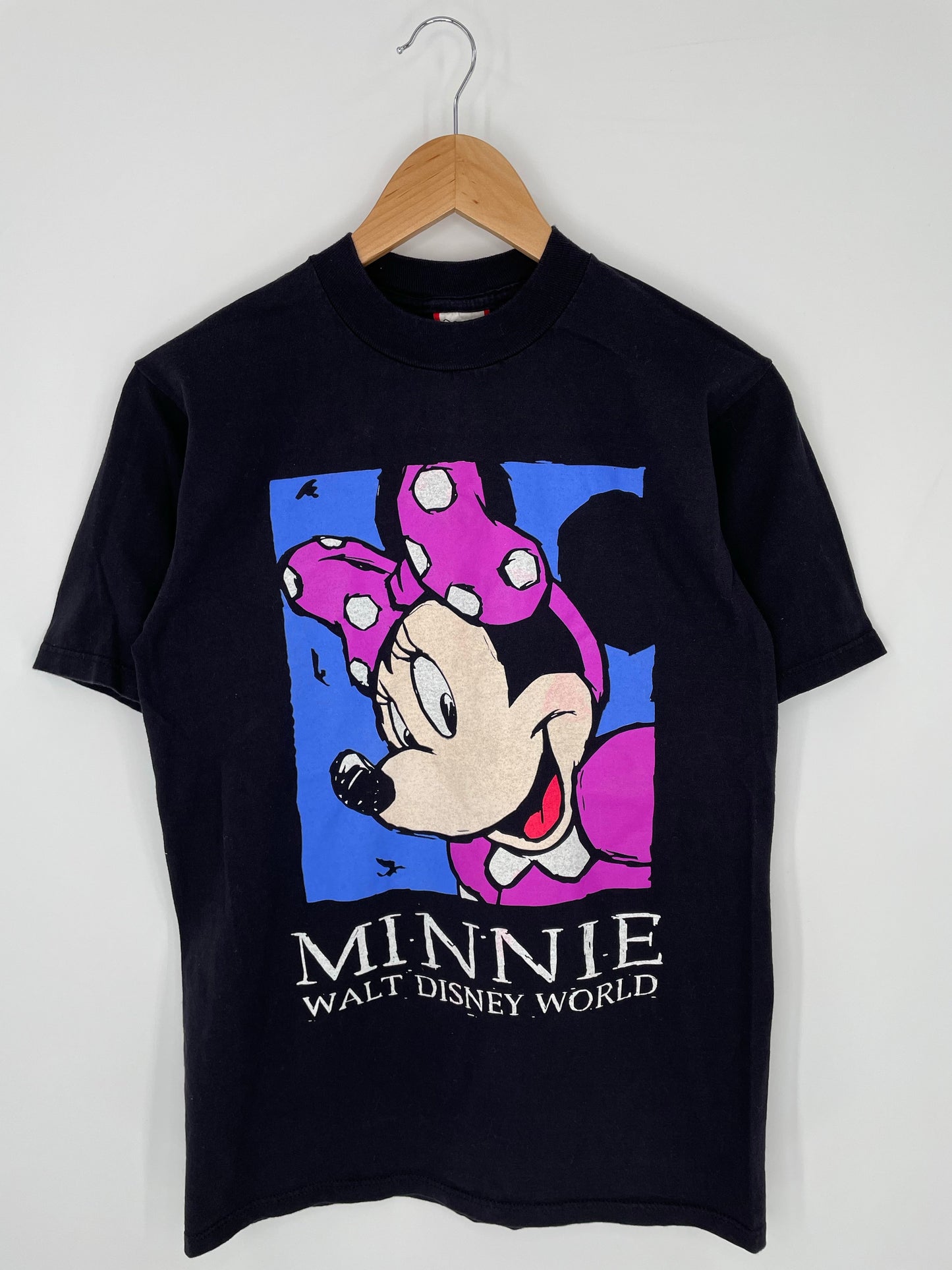 .90's DISNEY MINNIE Made in USA Size Ladies.S Vintage T-Shirt / A8835