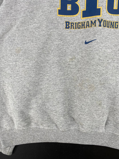 00' NIKE x BYU Made in USA Size L Vintage College Sweat-Shirt / E3640S