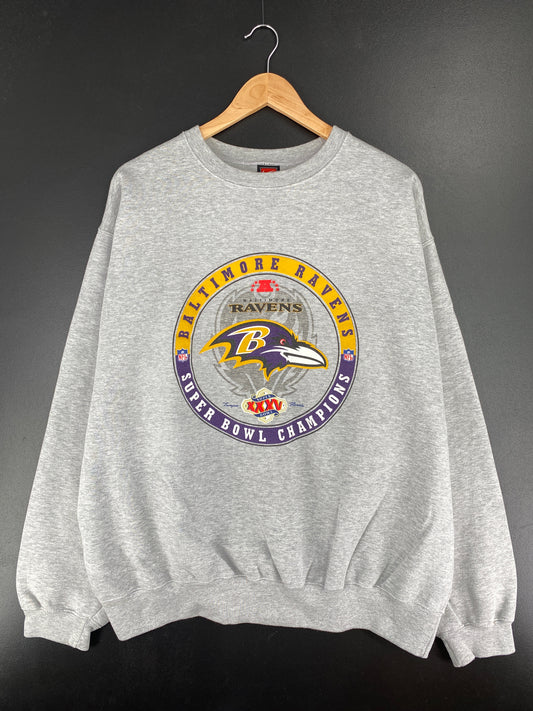 00' NIKE BALTIMORE RAVENS Size XXL Vintage NFL Sweat-shirt / A5604