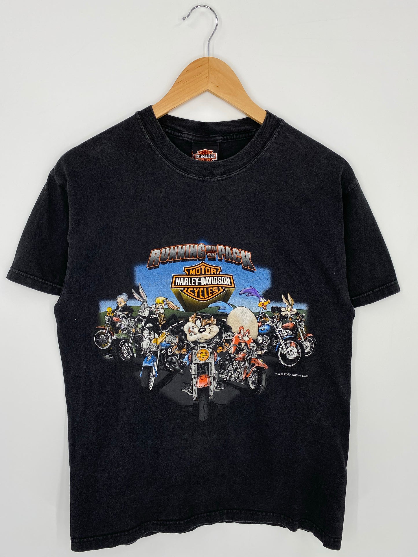 2000' HARLEY DAVIDSON x LOONEY TUNES Made in USA Size M Vintage T-Shirt / K7326