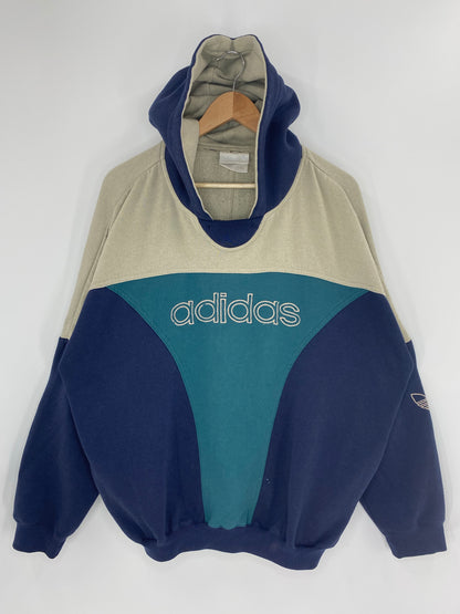 90's ADIDAS Size L Vintage Hoodie Sweat-shirt / K5935