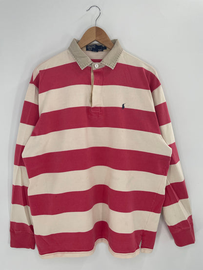 90's POLO RALPH LAUREN Size L Vintage Rugby-Shirt / A8628
