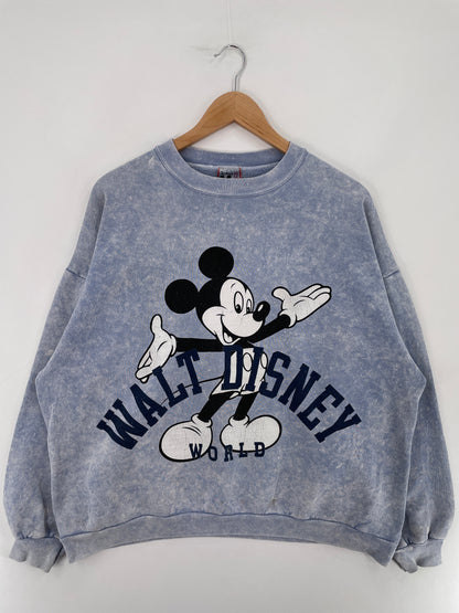 .90's DISNEY MICKEY Made in USA Size Approx.XL Vintage Sweat-shirt / E3420S