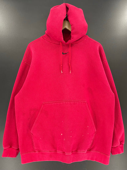 90’s NIKE CENTER SWOOSH Repaired Made in USA Size L Vintage Hoodie Sweat Shirts/ K5261