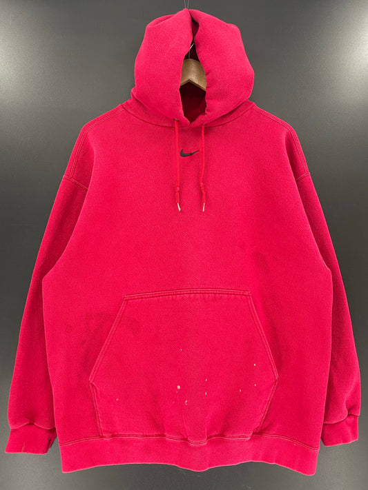 90’s NIKE CENTER SWOOSH Repaired Made in USA Size L Vintage Hoodie Sweat Shirts/ K5261