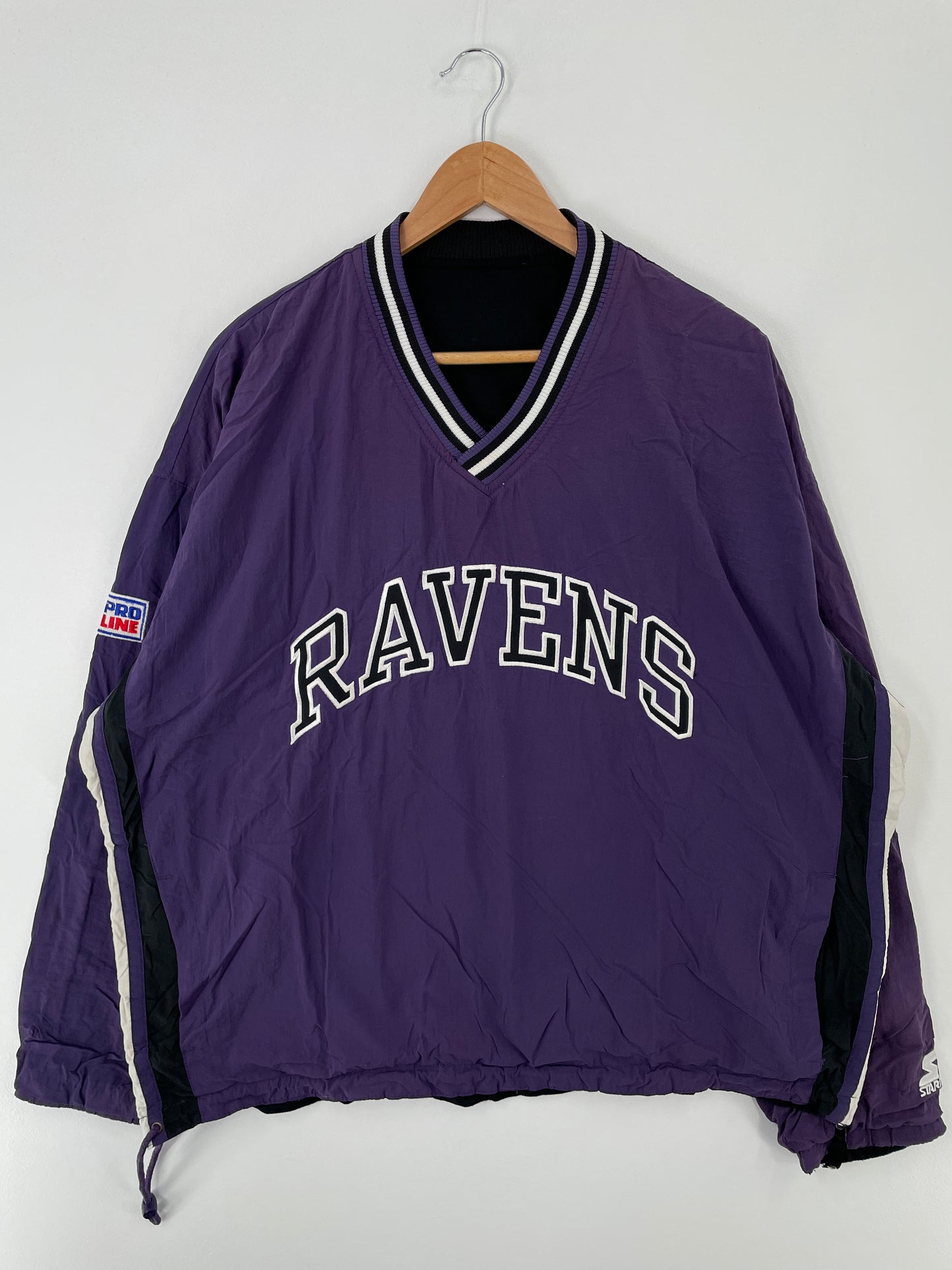 Vintage STARTER x BALTIMORE RAVENS Size L NFL Nylon Jacket / A9552
