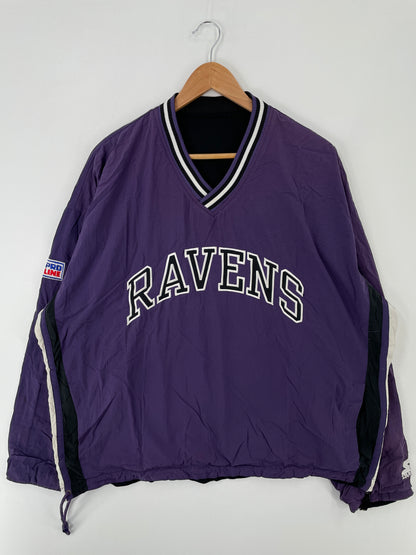Vintage STARTER x BALTIMORE RAVENS Size L NFL Nylon Jacket / A9552