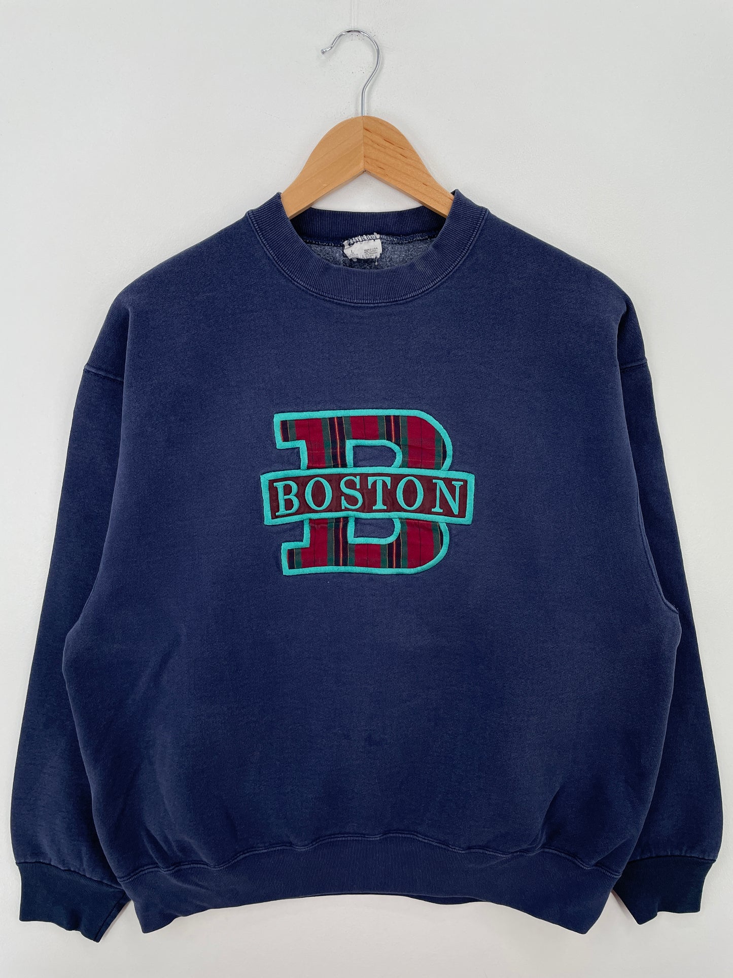 90's BOSTON Made in USA Size L Vintage College Sweat-Shirt / A6866