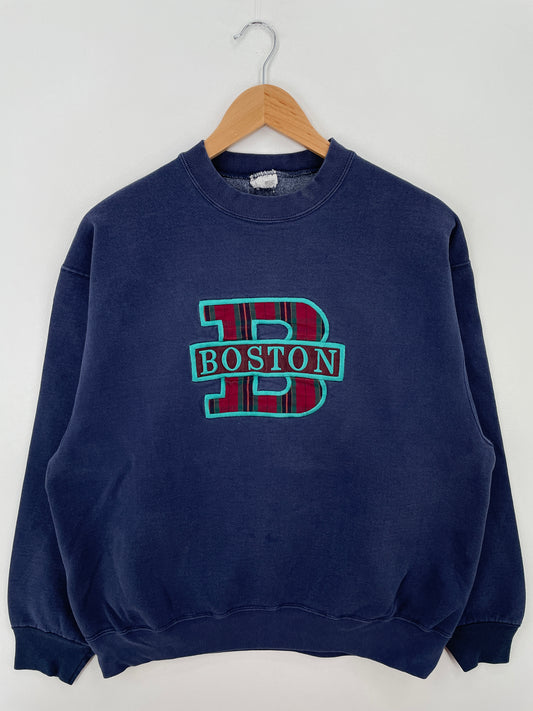 90's BOSTON Made in USA Size L Vintage College Sweat-Shirt / A6866