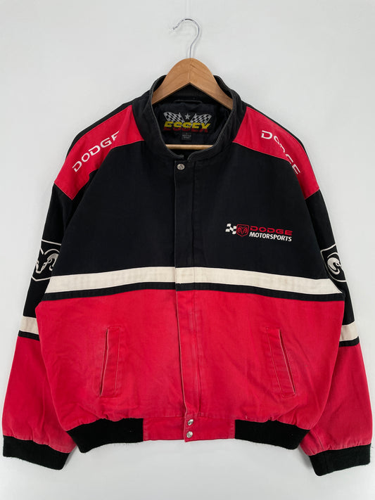 Vintage DODGE MOTORSPORTS Size L Racing Jacket / E606